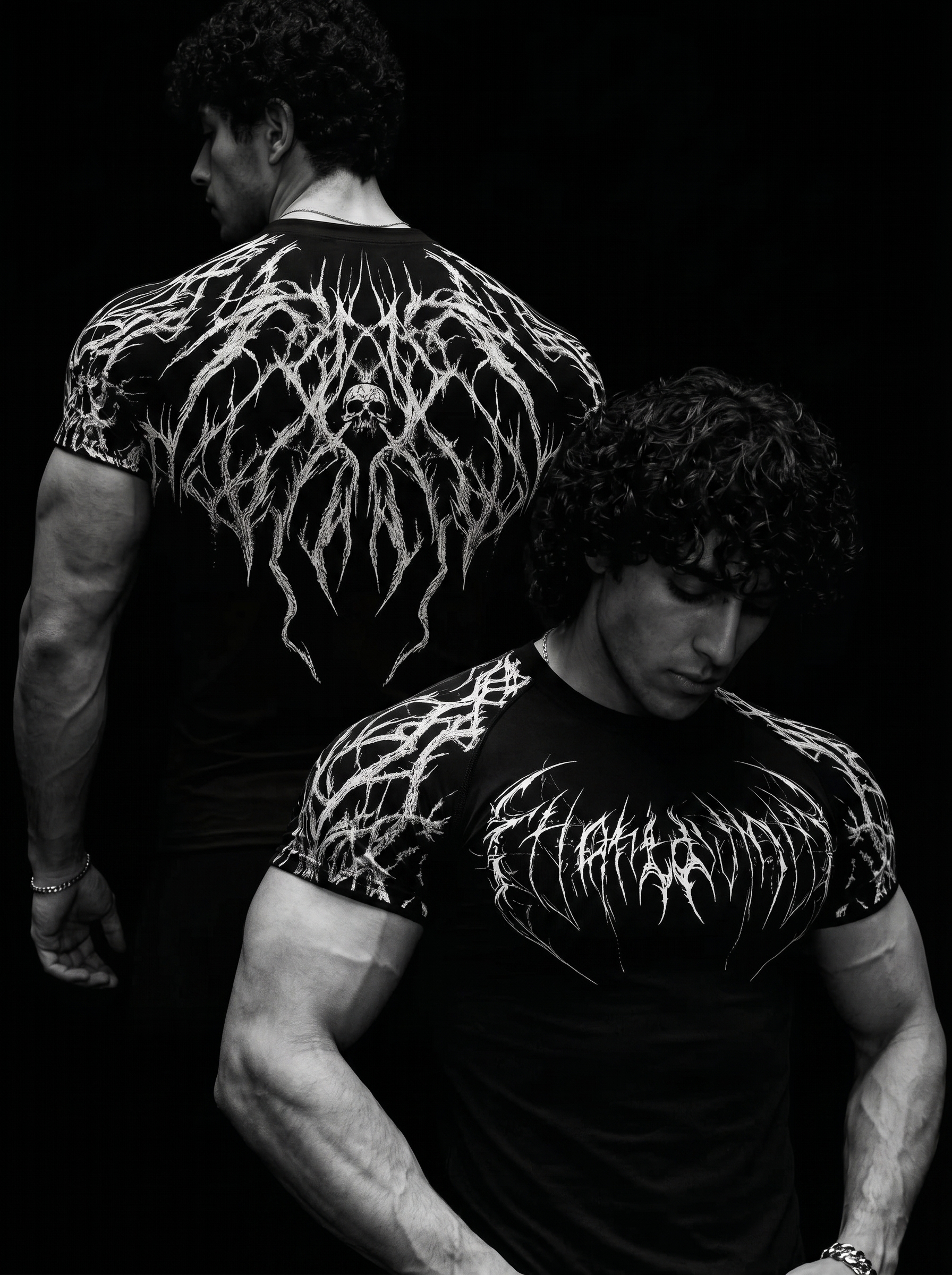 Compresión Breathedivinity Skull White/Black