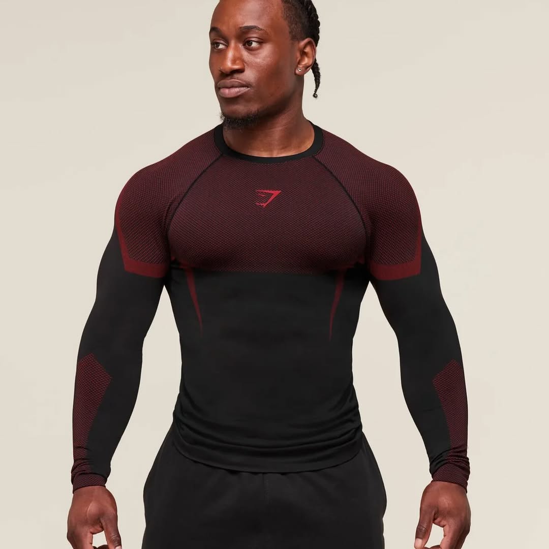 Gymshark Onyx V.5 Roja Manga Larga